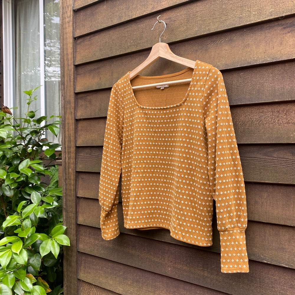 Madewell Yellow Long Sleeve Blouse